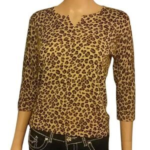 Nicole Simone leopard top S